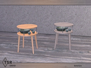 Sims 4 — David. End Table by soloriya — End table with dishes. Part of David set. 2 color variations. Category: Surfaces