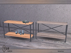 Sims 4 — David. Hallway Table by soloriya — Industrial wooden hallways table. Part of David set. 2 color variations.
