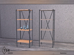Sims 4 — David. Storage by soloriya — Industrial wooden storage. Part of David set. 2 color variations. Category: