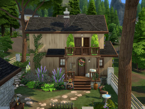 Sims 4 — The Forgotten Cottage no cc by sgK452 — At the beginning there was only a small stone house, forgotten for