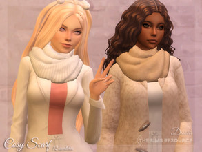 Sims 4 — Cosy Scarf (Accessory) by Dissia — Accessory warm scarf for cold weather during autumn / winter Available in 12