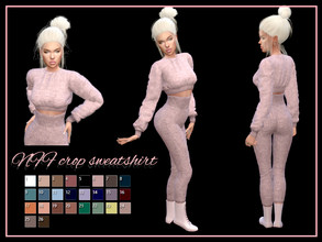 Sims 4 — NFF crop sweatshirt by Nadiafabulousflow — Hi guys! This upload its a basic crop sweatshirt with a activewear