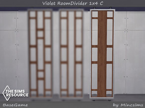 Sims 4 — Violet RoomDivider 1x4 C by Mincsims — 4 swatches basegame Compatible.