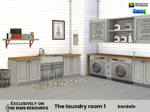 Sims 4 — The laundry room 1 by kardofe — Decorative Laundry, this is the first part of a three-part series, where you