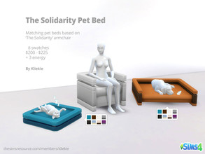 Sims 4 — The Solidarity Pet Beds by kliekie — Small & large pet beds based on 'The Solidarity' armchair with 8