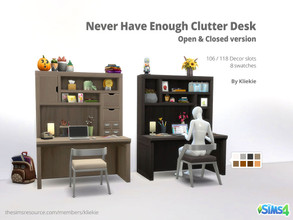 Sims 4 — Never Have Enough Clutter Desk - Open by kliekie — Original model is 'What's Your Favorite Hobby Craft Storage