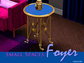 Sims 3 — Small Spaces Foyer Side Table by Cashcraft — Antique brass and glass Neoclassical style side table. Created by