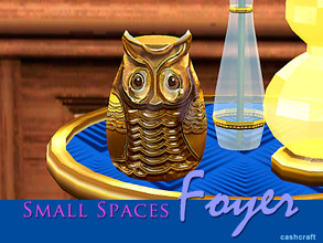 Sims 3 — Small Spaces Foyer Wise Owl by Cashcraft — A small brass statue to bring wisdom and good fortune to your home.