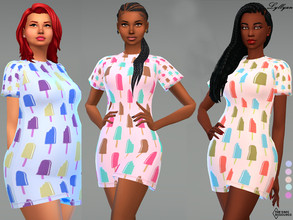 Sims 4 — Women's Pajamas Summer Night by LYLLYAN — Women's Pajamas in 5 swatches
