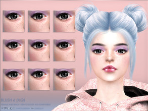 Sims 4 — Blush 6 (HQ) by Caroll912 — A 9-swatch delicate blush inspired by k-pop stars in different shades of pink,