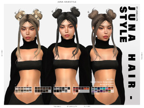Sims 4 — LeahLillith Juna Hairstyle by Leah_Lillith — Juna Hairstyle All LODs Smooth bones Custom CAS thumbnail Works