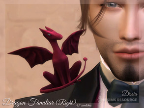 Sims 4 — Dragon Familiar Male (Right Arm) by Dissia — Little dragon sitting on your sim right shoulder Available in 47