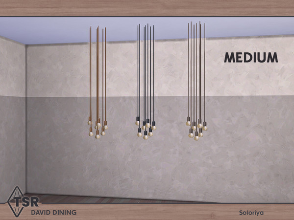 Sims 4 — David Dining. Ceiling Light, medium by soloriya — Ceiling light, medium. Part of David Dining set. 3 color