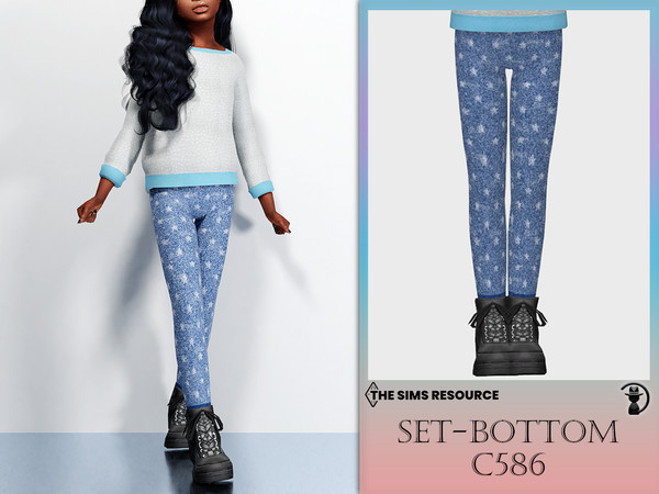 Sims 4 — Set-Bottom C586 by Daph's — 5 Swatches Compatible with HQ mod Works with all of skins Custom Thumbnail All Lods