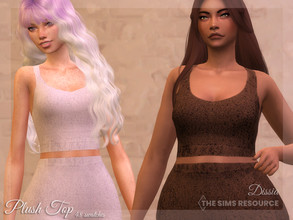 Sims 4 — Plush Top by Dissia — Warm and cosy plush tank top Available in 47 swatches