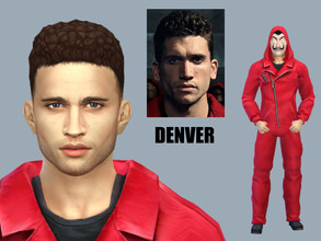 Sims 4 — Denver (La casa de papel) by starafanka — THANK YOU FOR BAKALIA FOR THIS GREAT JUMPSUIT AND MASK! DOWNLOAD