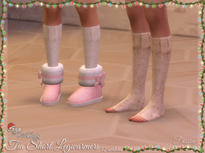 Sims 4 — TSR Christmas 2021 - Tia Short Legwarmers by Dissia — Short under the knee knitted legwarmers in many colors!