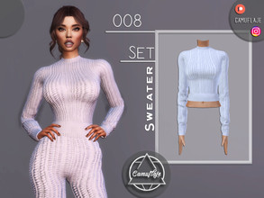 Sims 4 — SET 008 - Sweater by Camuflaje — Fashion set that includes a sweater and leggings / Inspired by Fashion Nova **