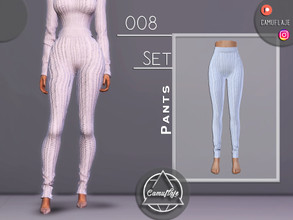 Sims 4 — SET 008 - Pants (Leggings) by Camuflaje — Fashion set that includes a sweater and leggings / Inspired by Fashion
