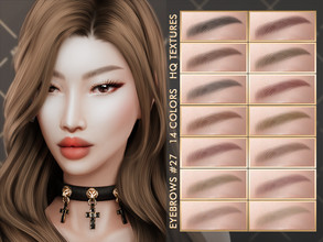 Sims 4 — [PATREON] EYEBROWS #27 by Jul_Haos — - CATEGORY: EYEBROWS - COLORS: 14 - GENDER: FEMALE - HQ TEXTURES - CUSTOM
