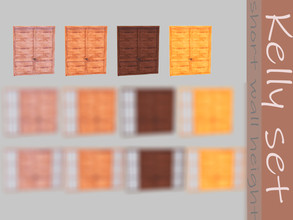 Sims 4 — [SJB] Kelly set double door 2 tiles S by Ylka by Ylka — The double door for a short wall height is two tiles