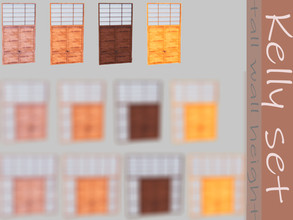 Sims 4 — [SJB] Kelly set double door 2 tiles T by Ylka by Ylka — The double door for a tall wall height is two tiles