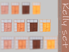 Sims 4 — [SJB] Kelly set double door 3 tiles M by Ylka by Ylka — The double door for a medium wall height with a window