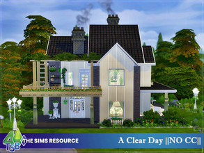 Sims 4 — A Clear Day || NO CC || by Bozena — The house is located in the Windslar . Windenburg. Lot: 30 x 20 Value: $ 110
