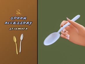 Sims 4 — Spoon Accessory by simlasya — All LODs New mesh 2 swatches Toddler to elder Custom thumbnail Not compatible with