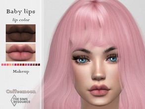 Sims 4 — Baby lips (makeup) by coffeemoon — "Lipstick" category 15 lip colors for female and male: teen, young,