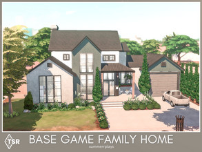Sims 4 — Base Game Family Home - gallery  by Summerr_Plays — Base Game family home with 4 bedrooms, 4 bathroom,s and