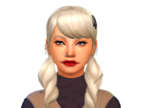 Sims 4 — Cute blonde pigtails (1 Swatches) by iiFlxwersii — Here is my first recolouring of hair I know it's not that
