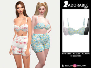 Sims 4 —  Adorable (TOP) by Beto_ae0 — Cute and cuddly top full of prints, I hope you like it - 19 colors -