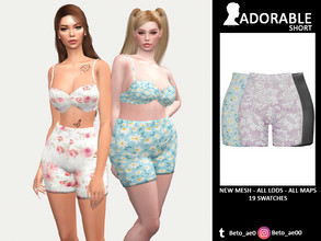 Sims 4 —  Adorable (SHORT) by Beto_ae0 — Cute and tender shorts full of prints, I hope you like it - 19 colors -