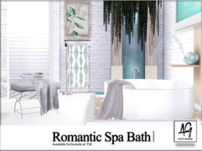 Sims 4 — Romantic Spa Bath by ALGbuilds — A romantic spa bath for your Sim to relax and have a nice therapeutic bath.