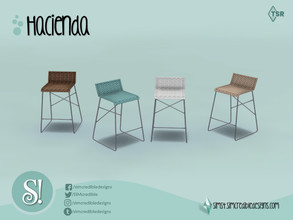 Sims 4 — Hacienda high chair by SIMcredible! — works as regular chair, but with a higher seat by SIMcredibledesigns.com
