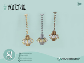Sims 4 — Hacienda ceiling lamp by SIMcredible! — by SIMcredibledesigns.com available at TSR 3 colors variations