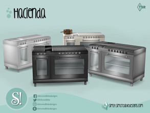 Sims 4 — Hacienda Stove by SIMcredible! — Cloned from a regular base game stove, only works on the right side. The left