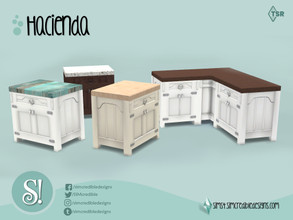 Sims 4 — Hacienda counter by SIMcredible! — by SIMcredibledesigns.com available at TSR 4 colors variations