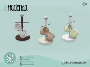 Sims 4 — Hacienda Add-ons Mug rack by SIMcredible! — by SIMcredibledesigns.com available at TSR 3 colors variations
