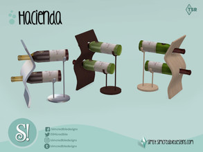 Sims 4 — Hacienda Add-ons bottles rack by SIMcredible! — by SIMcredibledesigns.com available at TSR 3 colors variations