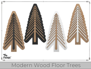 Sims 4 — Sophisticated Man Xmas Modern Wood Floor Tree by Chicklet — Who says Christmas needs to be all bright reds and