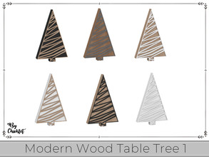 Sims 4 — Sophisticated Man Xmas Modern Wood Table Tree 1 by Chicklet — Who says Christmas needs to be all bright reds and