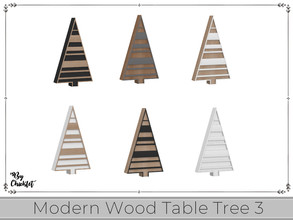 Sims 4 — Sophisticated Man Xmas Modern Wood Table Tree 3 by Chicklet — Who says Christmas needs to be all bright reds and
