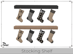 Sims 4 — Sophisticated Man Xmas Shelf with Stockings by Chicklet — Who says Christmas needs to be all bright reds and
