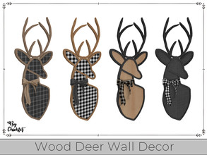 Sims 4 — Sophisticated Man Xmas Deer Wall Decor by Chicklet — Who says Christmas needs to be all bright reds and greens.
