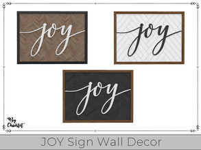 Sims 4 — Sophisticated Man Xmas JOY Wall Decor by Chicklet — Who says Christmas needs to be all bright reds and greens.
