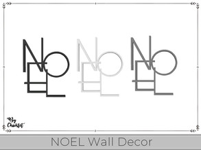 Sims 4 — Sophisticated Man Xmas NOEL Wall Decor by Chicklet — Who says Christmas needs to be all bright reds and greens.