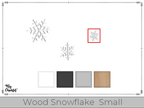 Sims 4 — Sophisticated Man Xmas Snowflake Wall Decor Small by Chicklet — Who says Christmas needs to be all bright reds