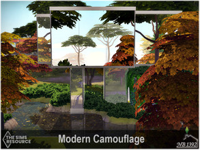 Sims 4 — Modern Camouflage (TSR only CC) by nobody13922 — A small, modern house, covered with a mirror coating. Ideal for